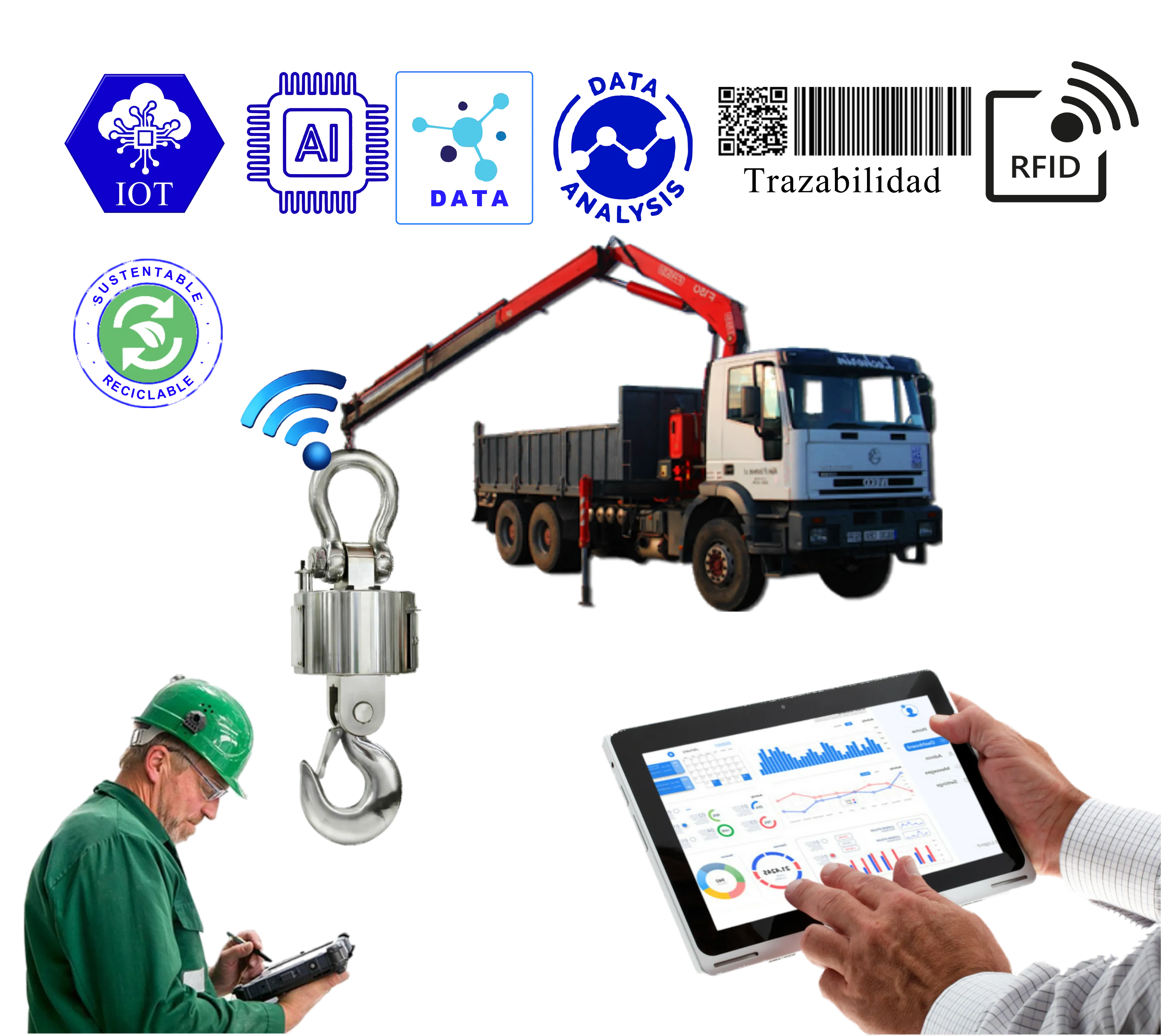 balanza colgante grua pluma  camion y gruas moviles